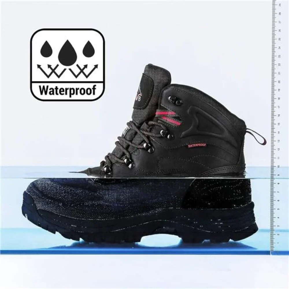 Men's Insulated Waterproof Construction Hiking Winter Snow Boots